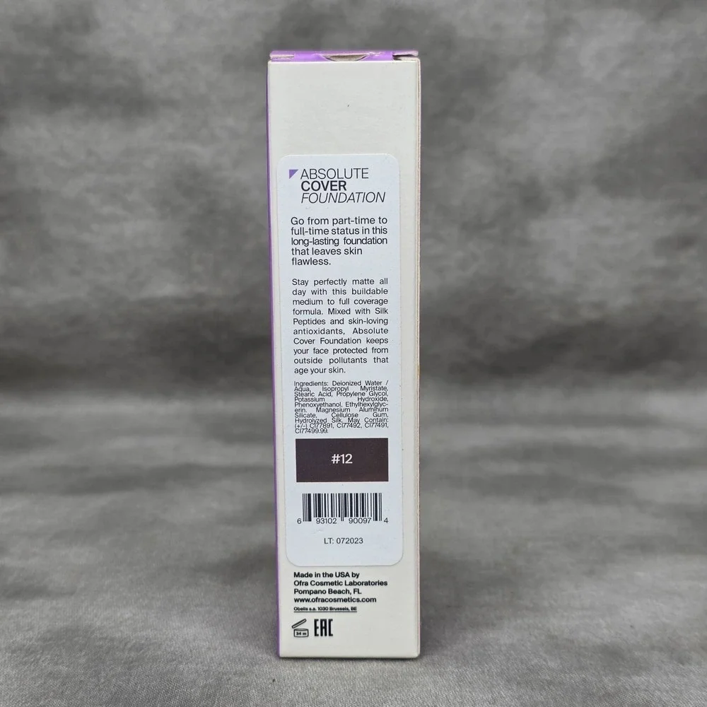 OFRA Absolute Cover Foundation Shade #12 1 fl oz Deep w/Cool Undertones